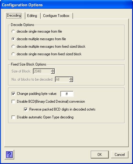 image of how to decode information in a configred message