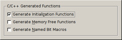 Project Settings C++ Function Generation